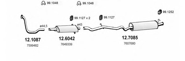 ASSO ART0613 Exhaust System
